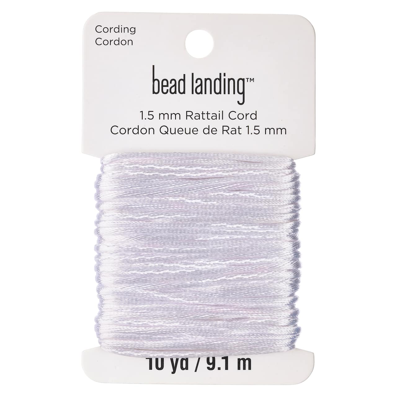 1.5mm Rattail Cord by Bead Landing in White | Michaels